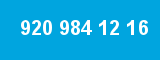 920 984 12 16 920 984 12 16